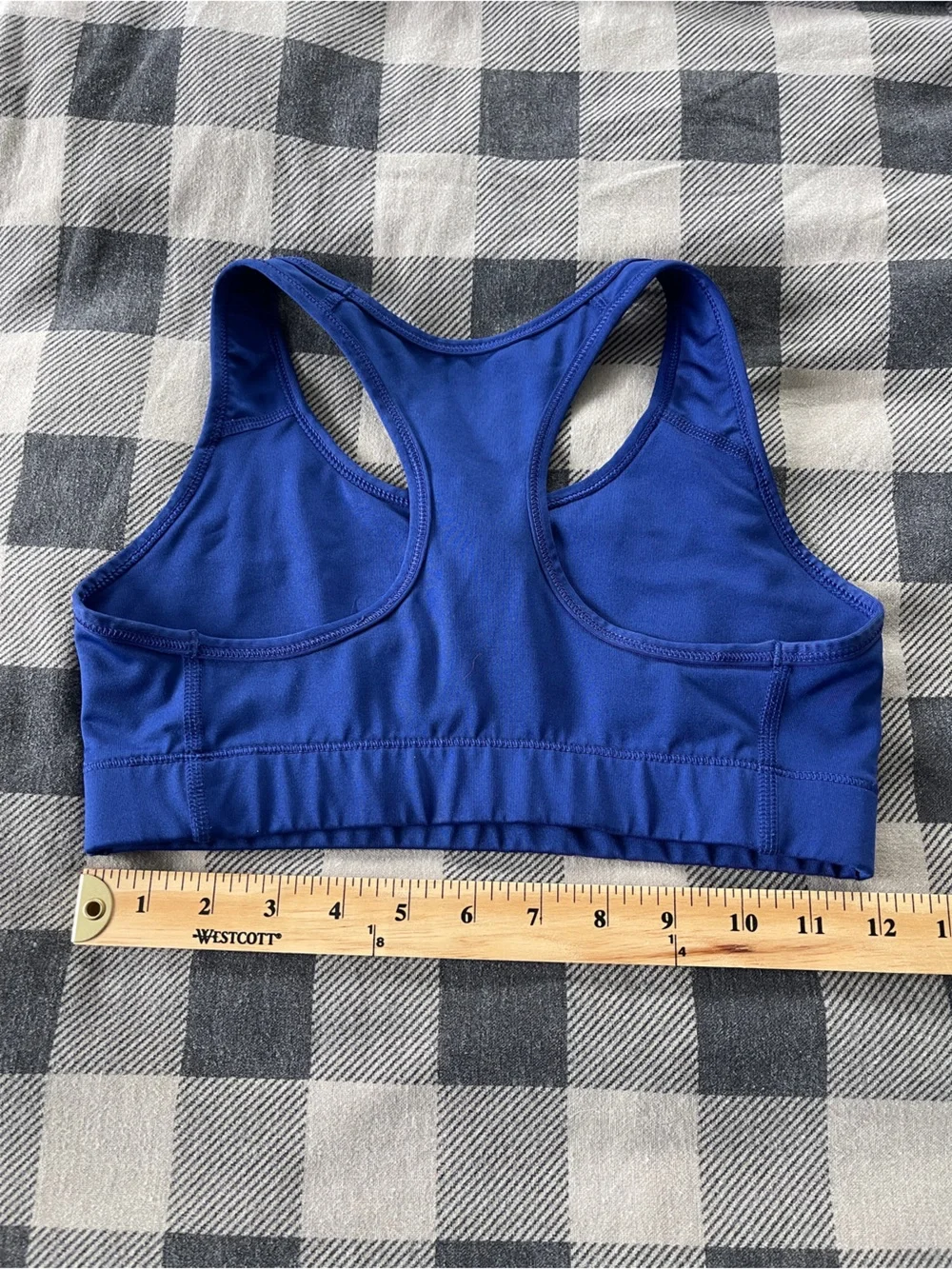 Nike Dri-Fit Blue Sports Bra Racerback Small Support Athletic Gym